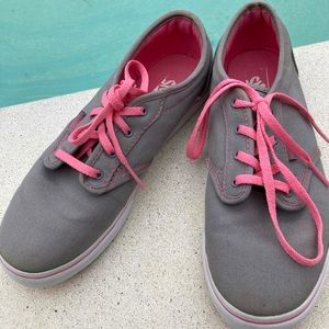 VANS PINK AND GREY missy size 5